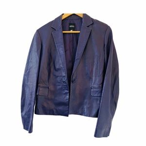 Vintage VERSUS VERSACE purple leather jacket